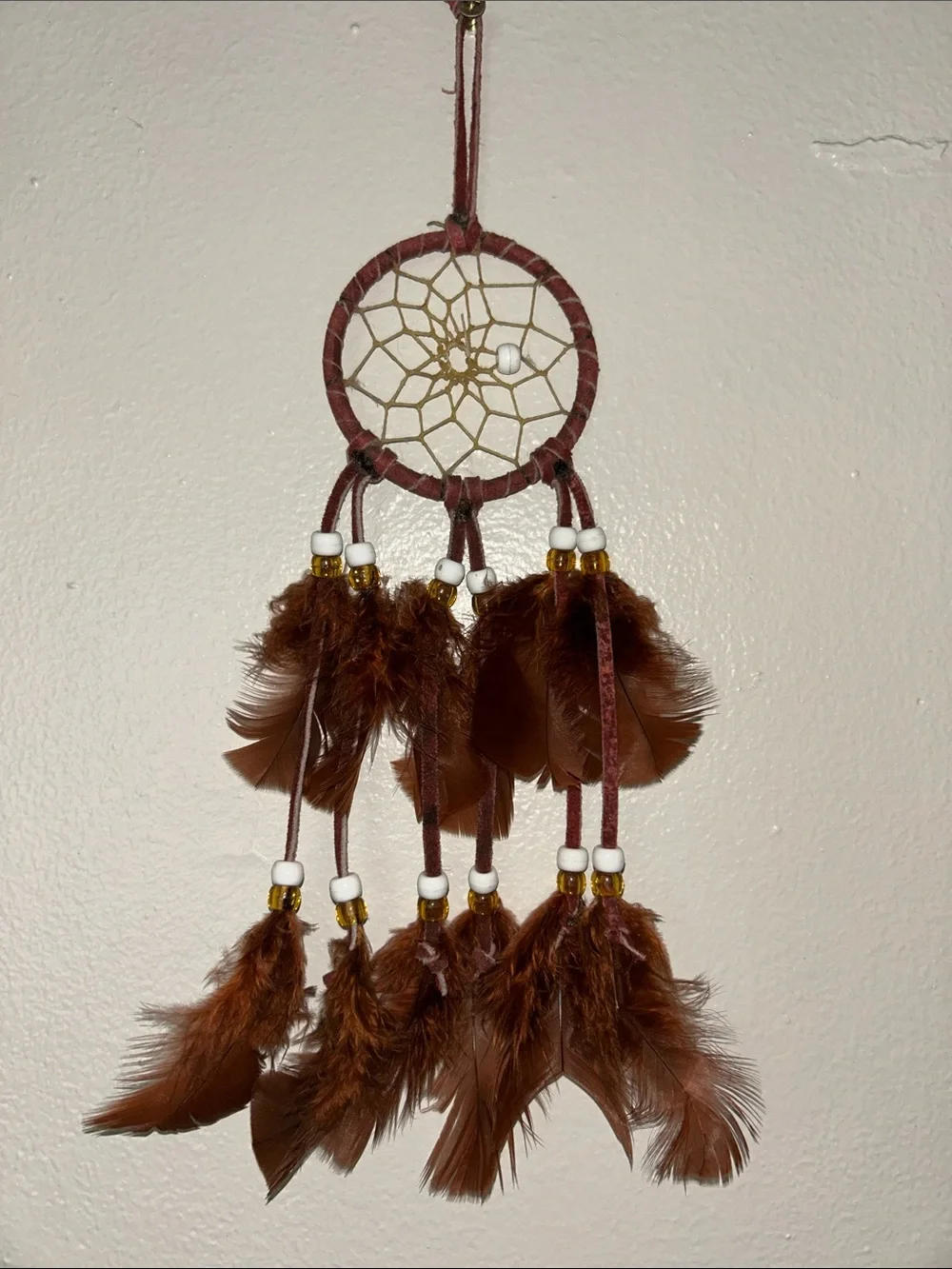 Leather Bead Dream Catchers Lot of 5 Variety Small-Large EUC